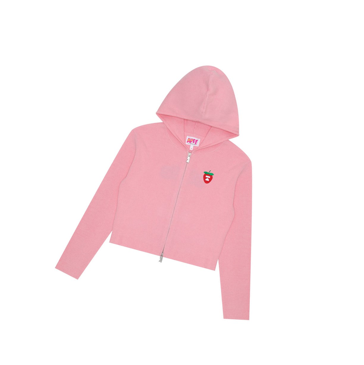 Women\'s A BATHING APE Hooded Cardigan Cardigan Cardigan Pale Pink | YIK924835