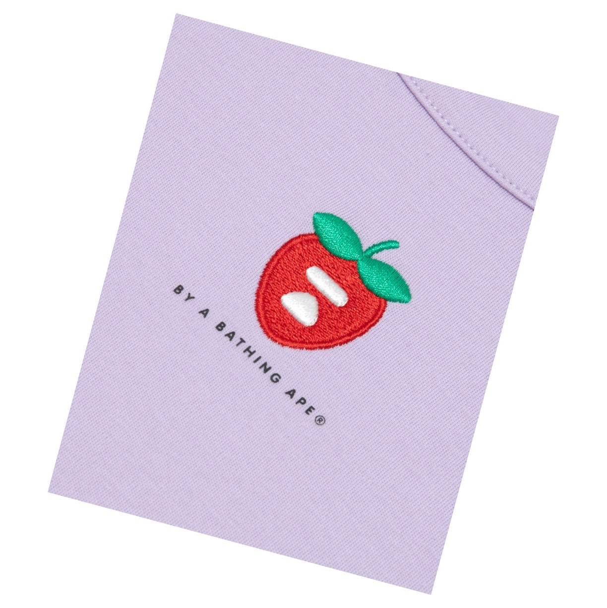 Women's A BATHING APE Logo Berry Tee Short Sleeve T Shirts Lilac | DEF790263