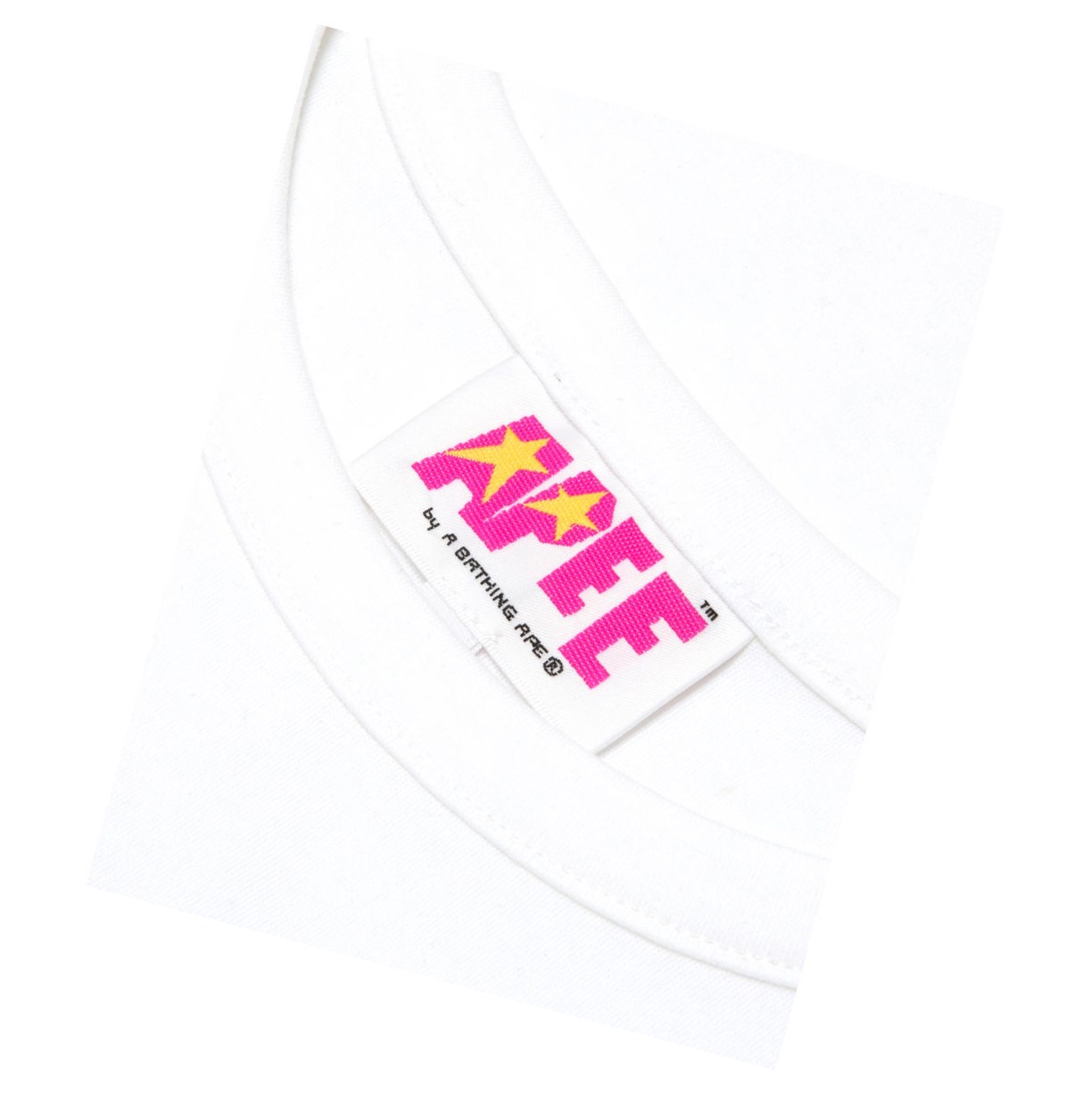 Women's A BATHING APE Logo Printed Slim Cut Tee Short Sleeve T Shirts White | VOZ482063