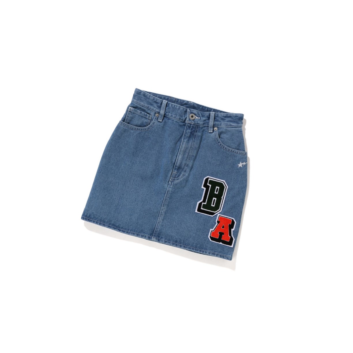 Women\'s A BATHING APE Multi Fonts Denim Skirts Denim | MSA307948