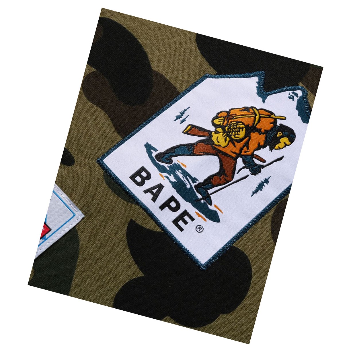 Women's A BATHING APE Multi Label 1st Camo L/S Tee Long Sleeve T Shirts Army Green | TCA436572