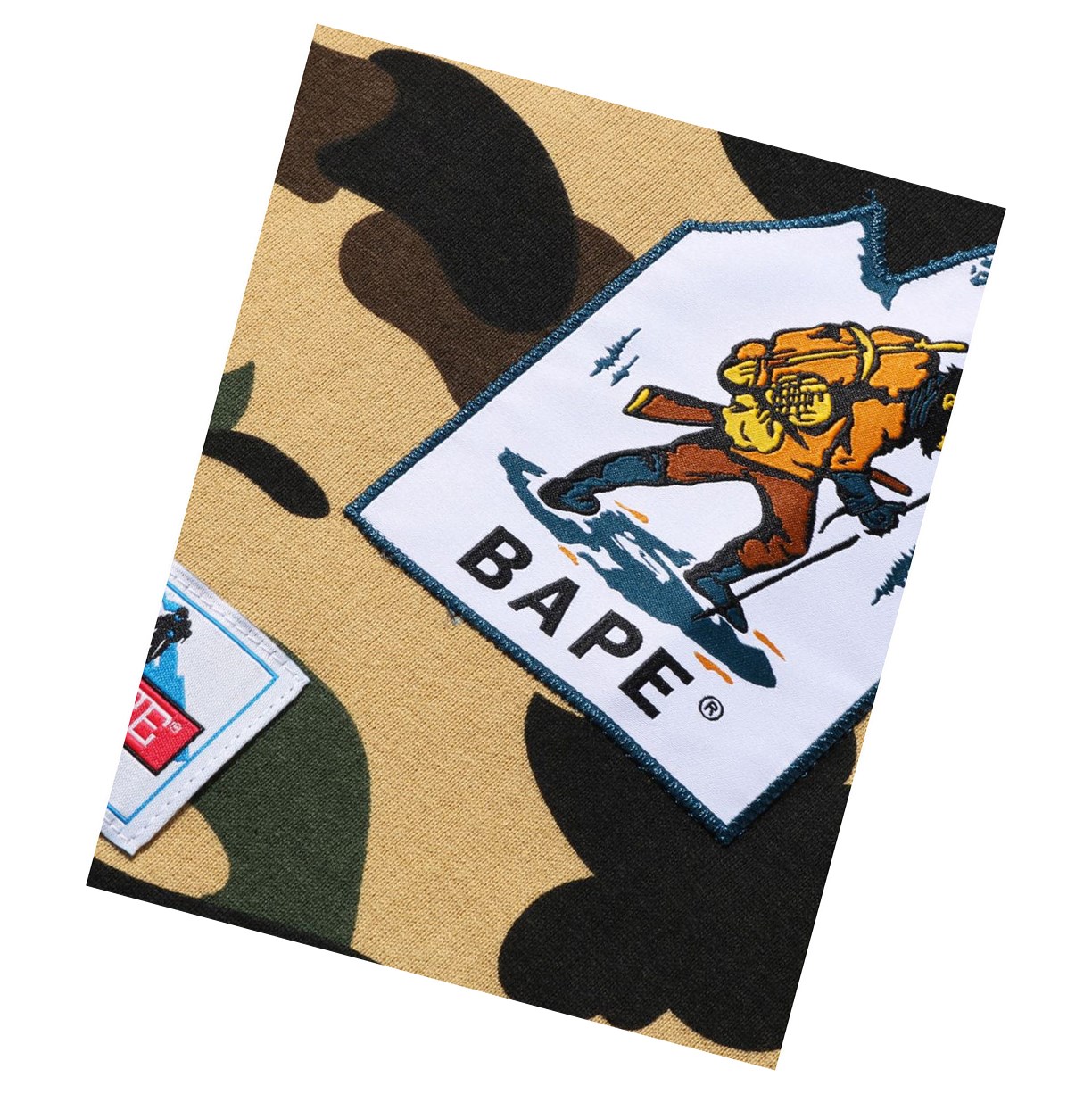 Women's A BATHING APE Multi Label 1st Camo L/S Tee Long Sleeve T Shirts Yellow | ZEG564701