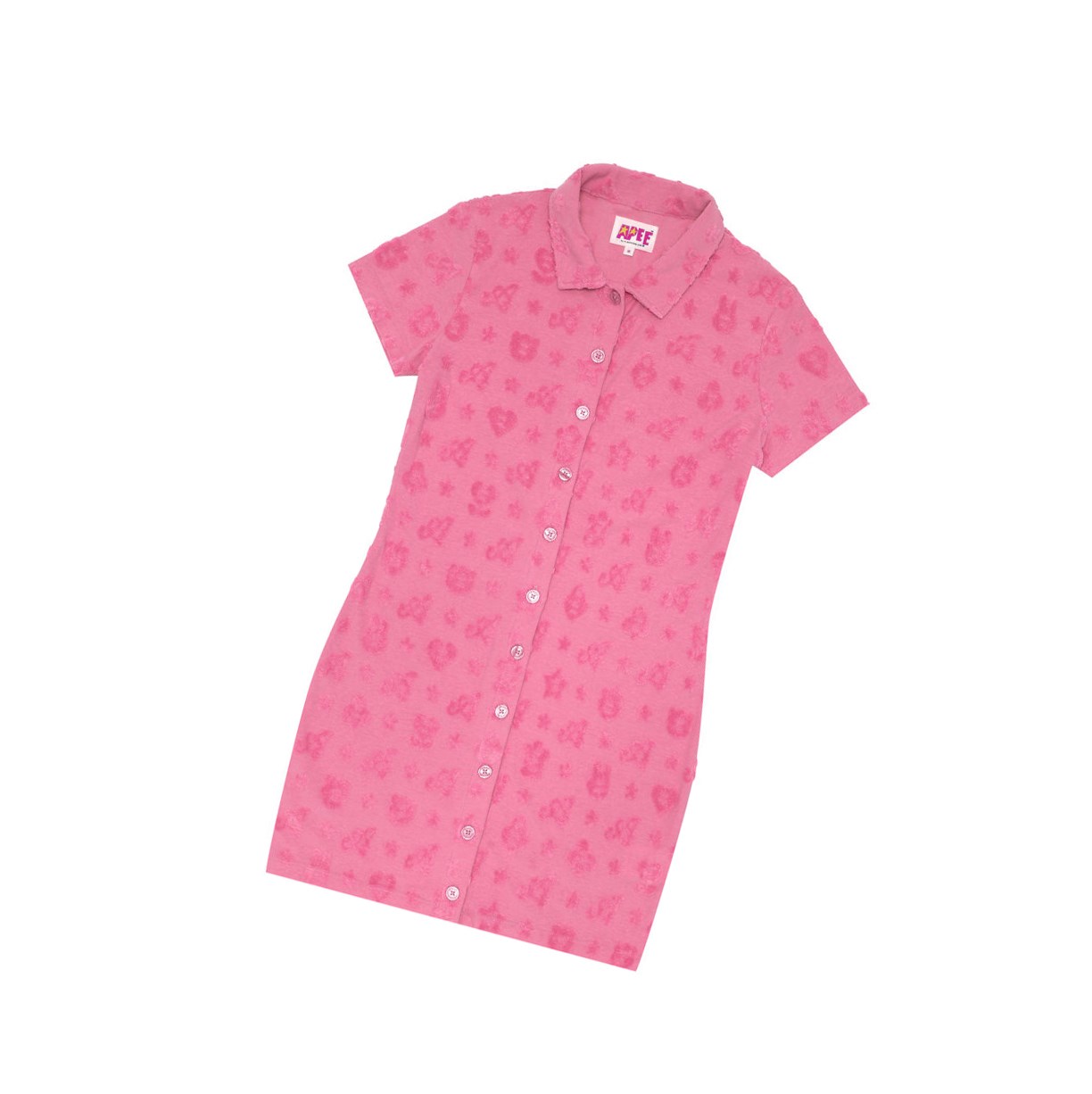 Women\'s A BATHING APE Patterned Dress Mini Dress Pink | BTD187690