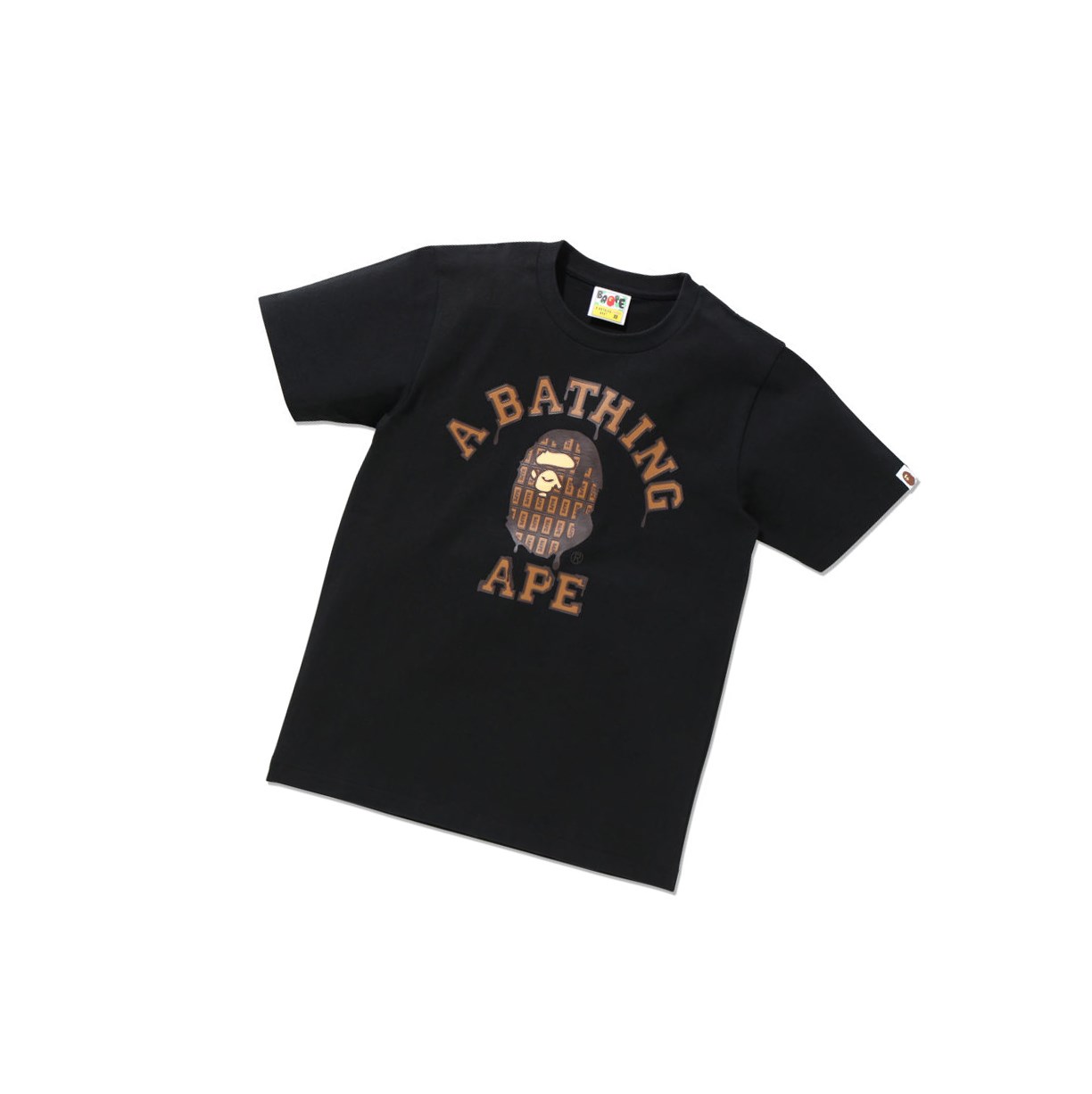 Women\'s A BATHING APE Valentine Chocolate Ape Head Tee Short Sleeve T Shirts Black | NPL970835