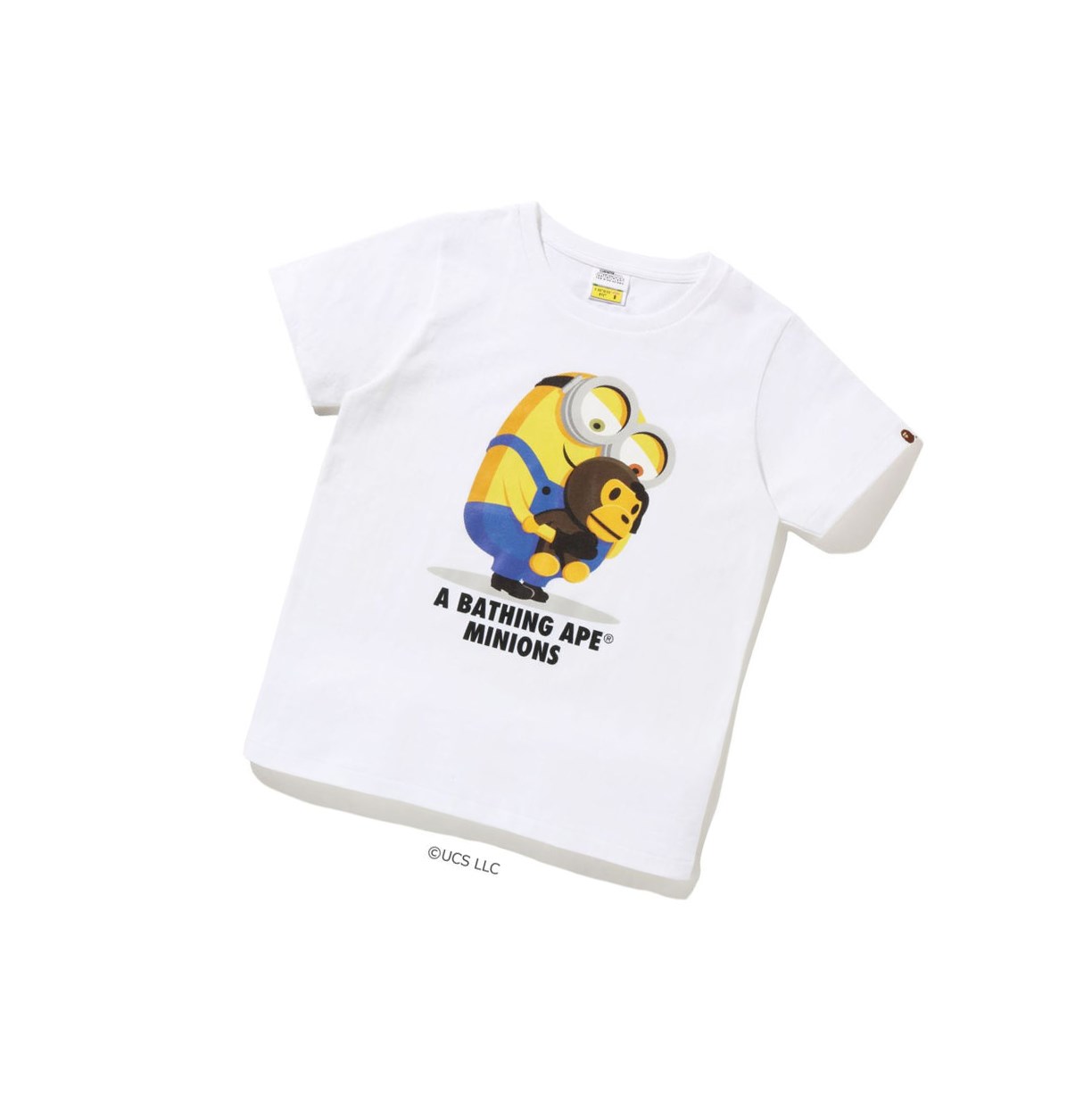 Women\'s A BATHING APE X Minions Tee08 Short Sleeve T Shirts White | XEI604735