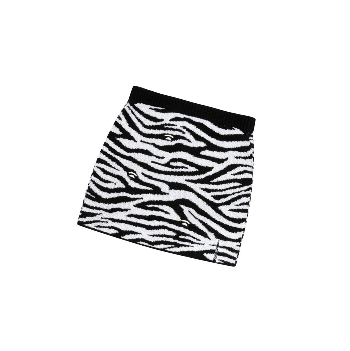 Women\'s A BATHING APE Zebra Pattern Knit Mini Skirts Black | LFQ326504